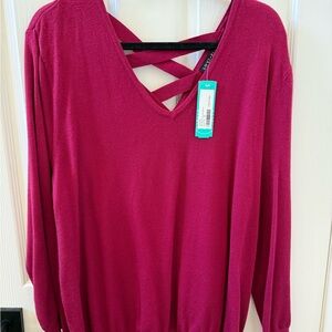 Women's Pink Top with Crisscross Back